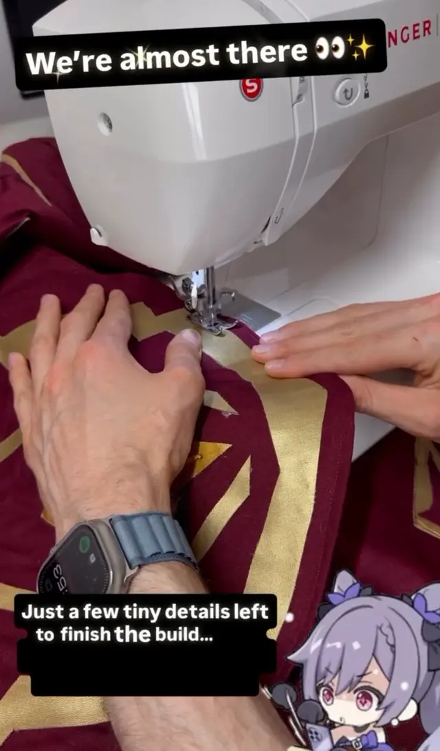 Behind the Work from Impossible Pleasure. Crafting & Props · Sewing the cloak for Rerir from Genshin Impact.