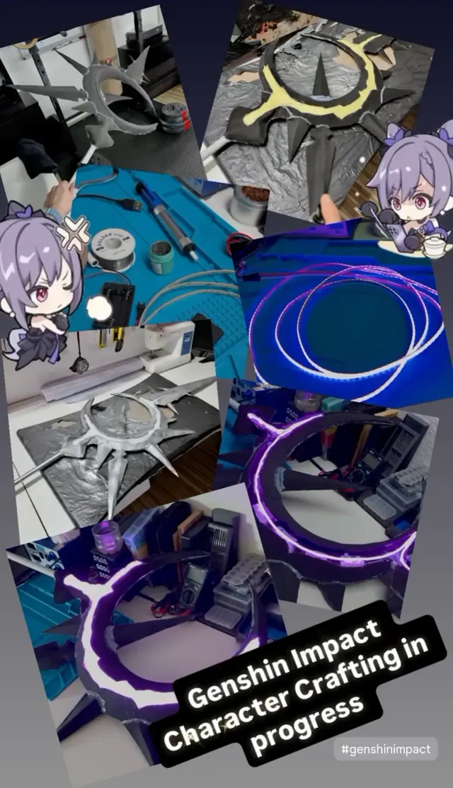 Behind the Work from Impossible Pleasure. Crafting & Props · Illuminated prop construction for Rerir from Genshin Impact.