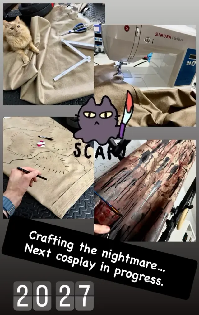 Behind the Work from Impossible Pleasure. Crafting & Props · Pyramid Head from Silent Hill — costume and prop work in progress.