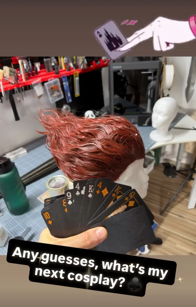 Behind the Work from Impossible Pleasure. Hisoka wig styling and preparation for a new cosplay build.
