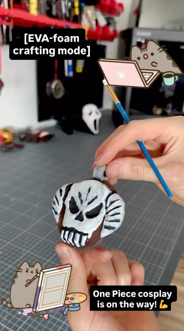 Behind the Work from Impossible Pleasure. Crafting & Props · Painting and finishing EVA-foam pieces for Portgas D. Ace from One Piece.