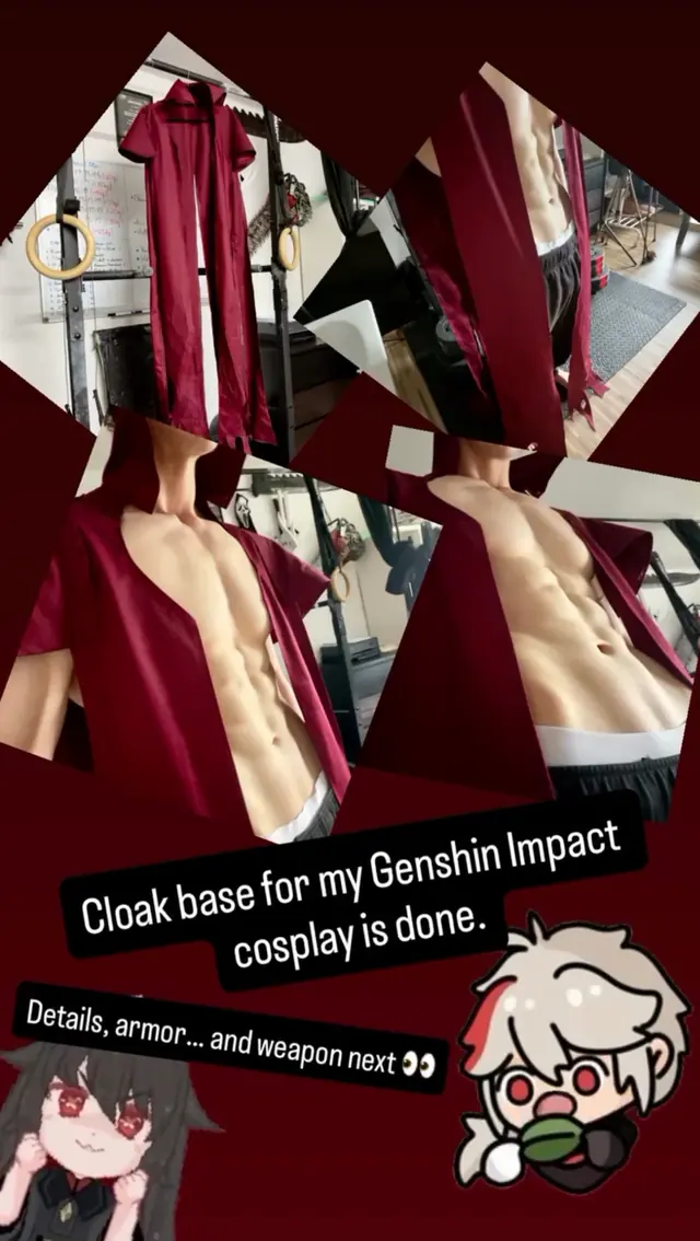 Behind the Work from Impossible Pleasure. Crafting & Props · Sewing the cloak for Rerir from Genshin Impact.