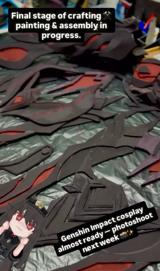 Behind the Work from Impossible Pleasure. Crafting & Props · Painting and finishing EVA-foam components for Rerir from Genshin Impact.