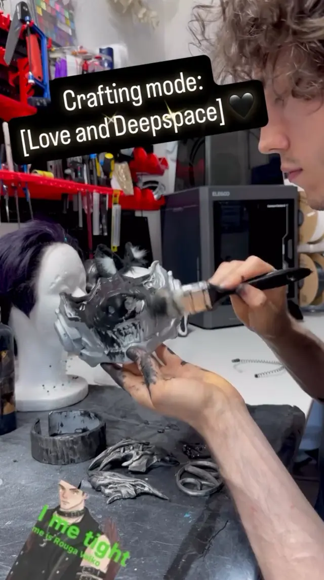 Behind the Work from Impossible Pleasure. Crafting & Props · Painting and finishing the Valko mask for Love and Deepspace.