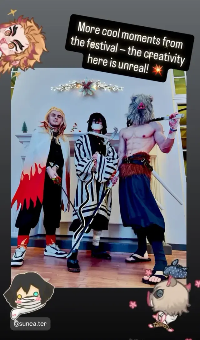 A group cosplay moment at Anime Festival Kassel 2025.